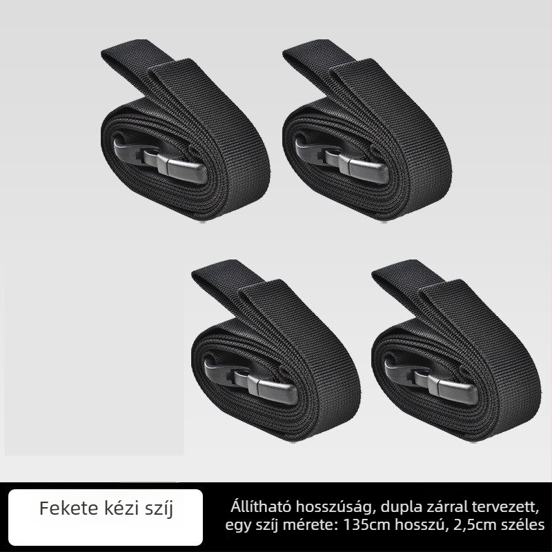 Kültéri utazási rögzítő hevederek poggyászhoz, karabinerrel történő rögzítés, teherbiztosítás, kempingfelszerelés