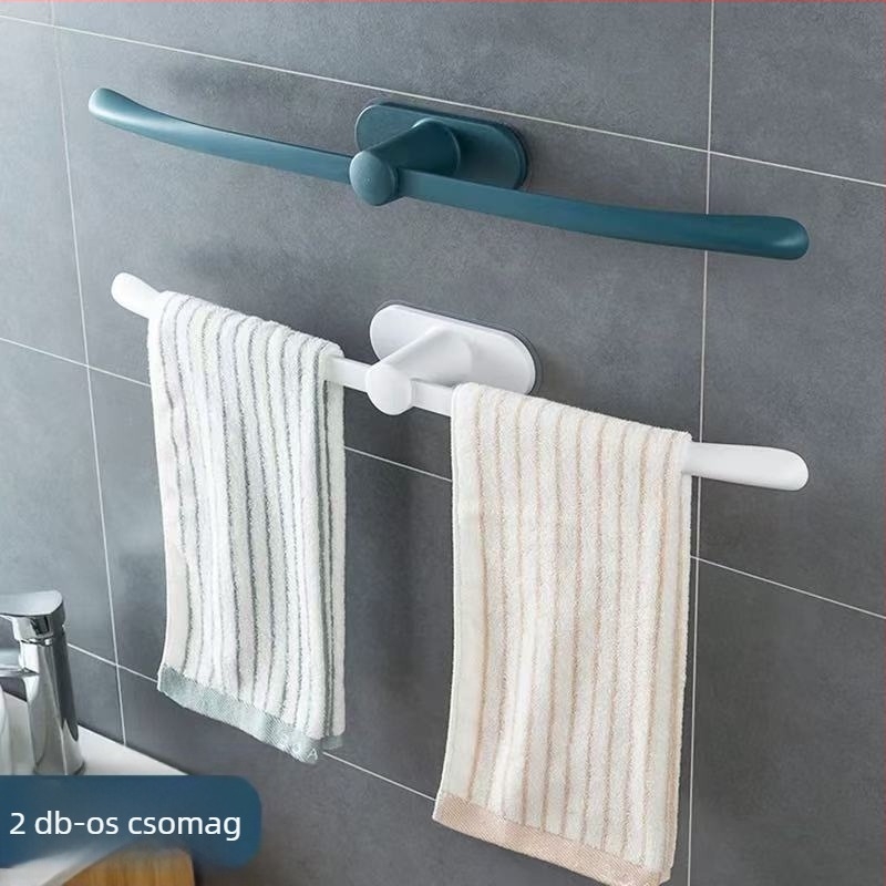 Fúrás nélküli törölközőtartó egycsövű – minimalistikus, könnyű luxus, műanyag