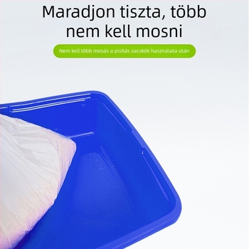 Macskaalom és ürülék zacskó kötőzsinórral – egyszer használatos, vastított, teherbíró PE zacskó