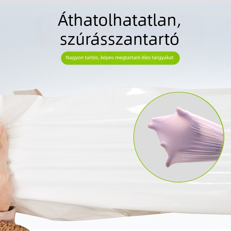 Macskaalom és ürülék zacskó kötőzsinórral – egyszer használatos, vastított, teherbíró PE zacskó