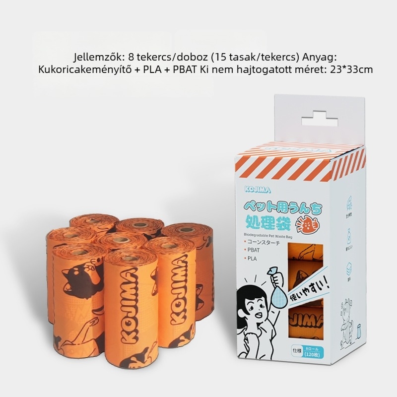 Kojima kutyapiszok zacskók – vastagabbak és tartósak, biológiailag lebomlóak, környezetbarátok, hordozhatóak