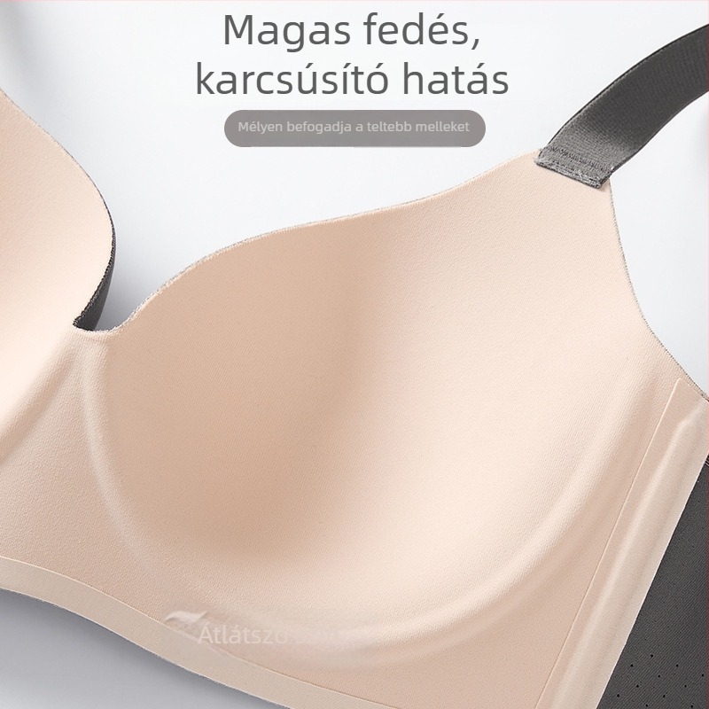 Nyári varrás nélküli melltartó nagy méretekhez, vékony formázás és oldalsó támasz