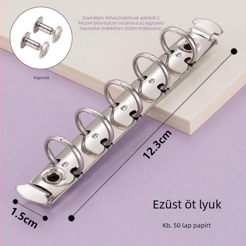 Dacheng fém kötőklipsz – hosszú farkú, ötlyukas mappákhoz
