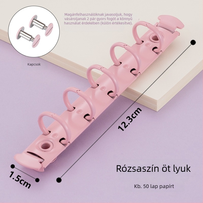 Dacheng fém kötőklipsz – hosszú farkú, ötlyukas mappákhoz