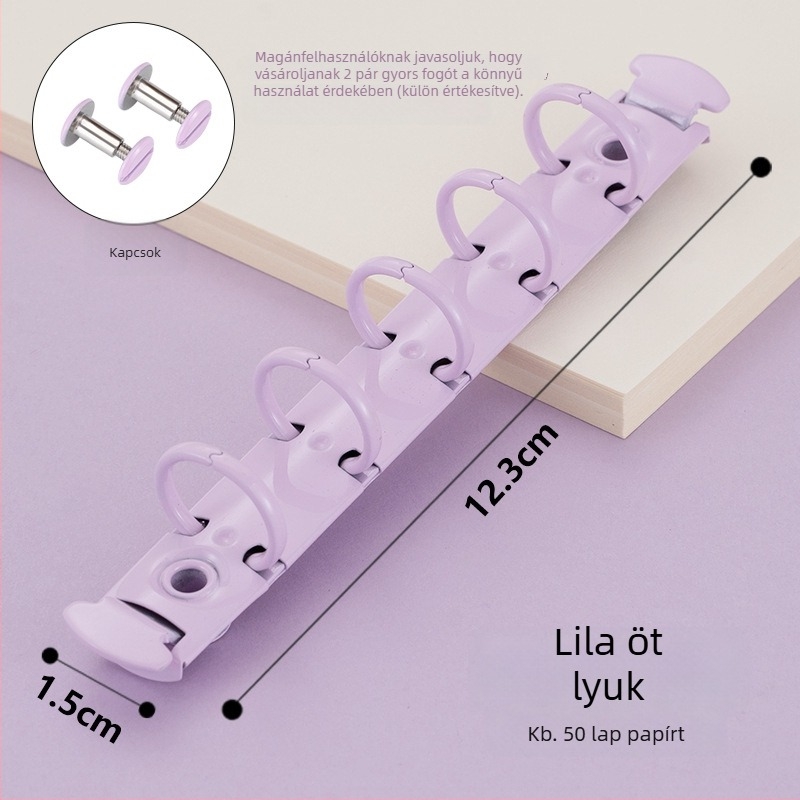 Dacheng fém kötőklipsz – hosszú farkú, ötlyukas mappákhoz