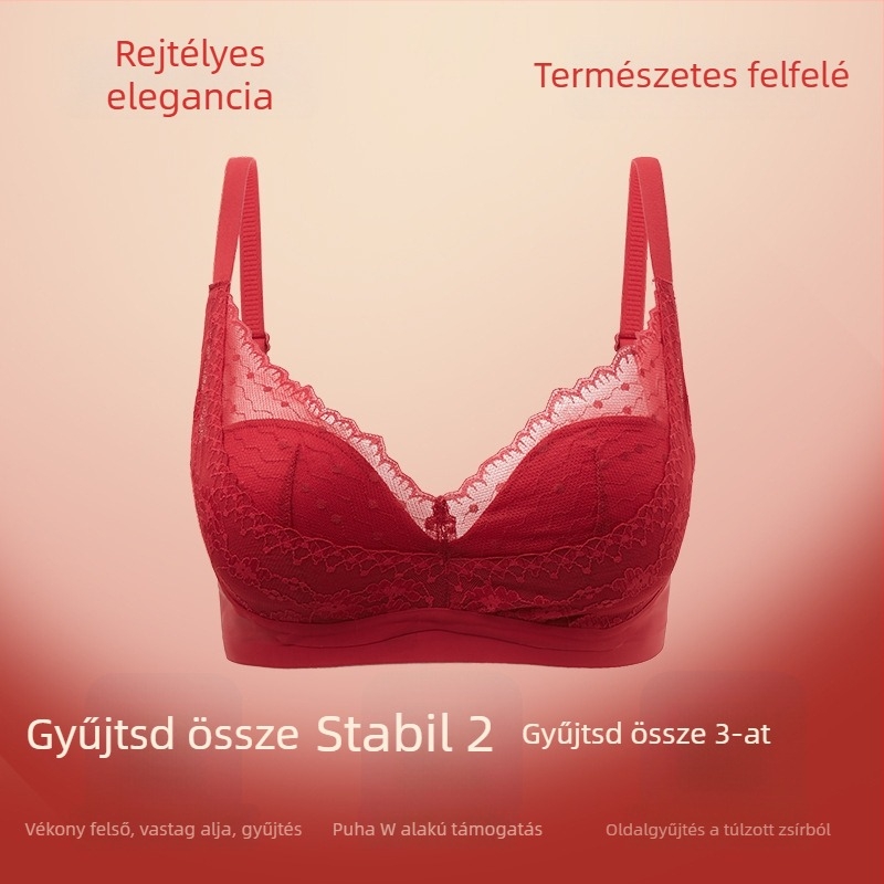 Melltartó kismellű nőknek, Push-Up, kosár 3/4, acélmentes, anyag: nylon, bélés spandex (<30%), francia stílus, 2025 téli kiadás