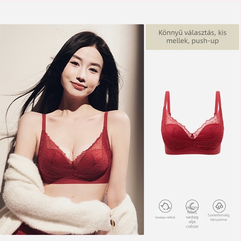 Melltartó kismellű nőknek, Push-Up, kosár 3/4, acélmentes, anyag: nylon, bélés spandex (<30%), francia stílus, 2025 téli kiadás