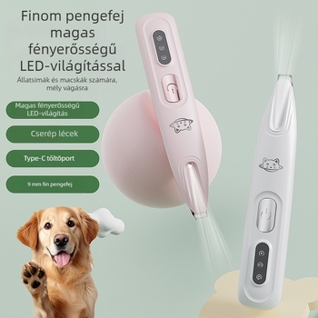 Teljesen vízálló kisállat szőrzetvágó, újratölthető elektromos trimming macskáknak és kutyáknak, lábápoló eszköz