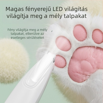 Teljesen vízálló kisállat szőrzetvágó, újratölthető elektromos trimming macskáknak és kutyáknak, lábápoló eszköz