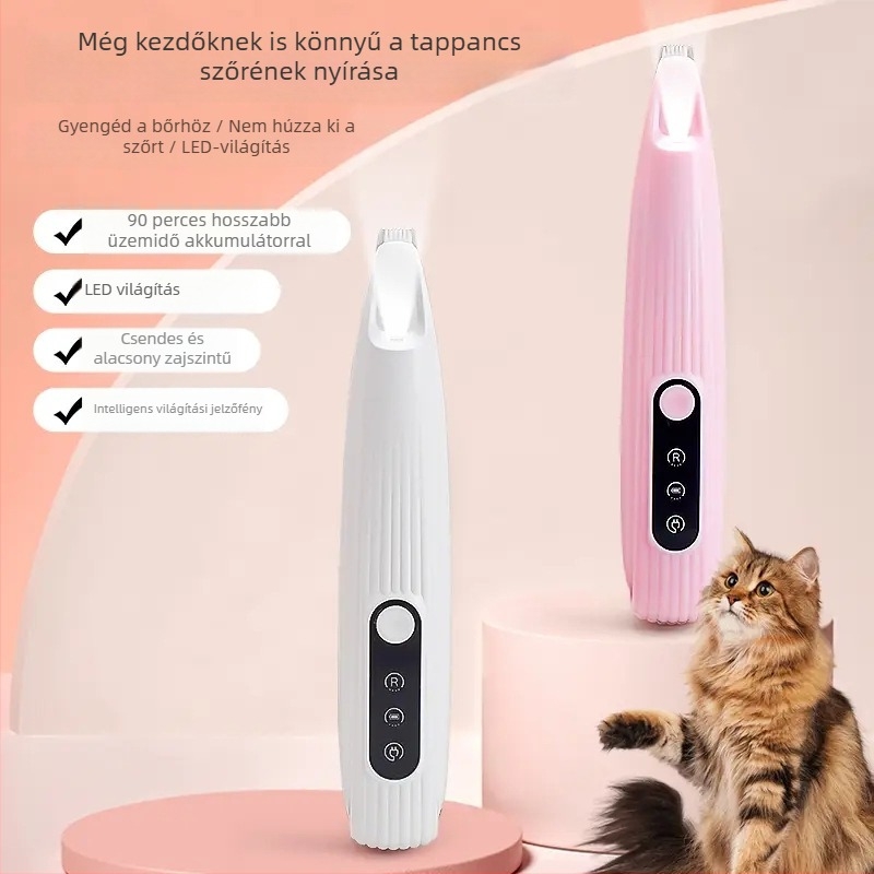 Elektromos állatgrooming clipper macskáknak és kutyáknak – ABS tok