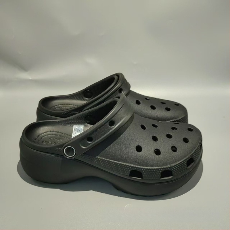 Pure Original Cross felhőlyuk Crocs nőknek, zárt orrú papucs, vastag talp a magasság növeléséhez, EVA