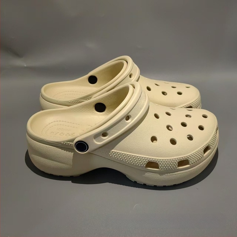 Pure Original Cross felhőlyuk Crocs nőknek, zárt orrú papucs, vastag talp a magasság növeléséhez, EVA
