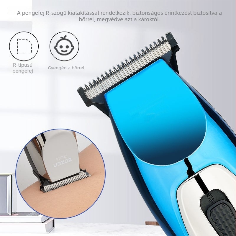 Elektromos hajvágó kerámiás vágófejjel, USB-ről újratölthető, beépített 2000–4000 mAh akkumulátor, vízálló, üzemidő 1–3 óra
