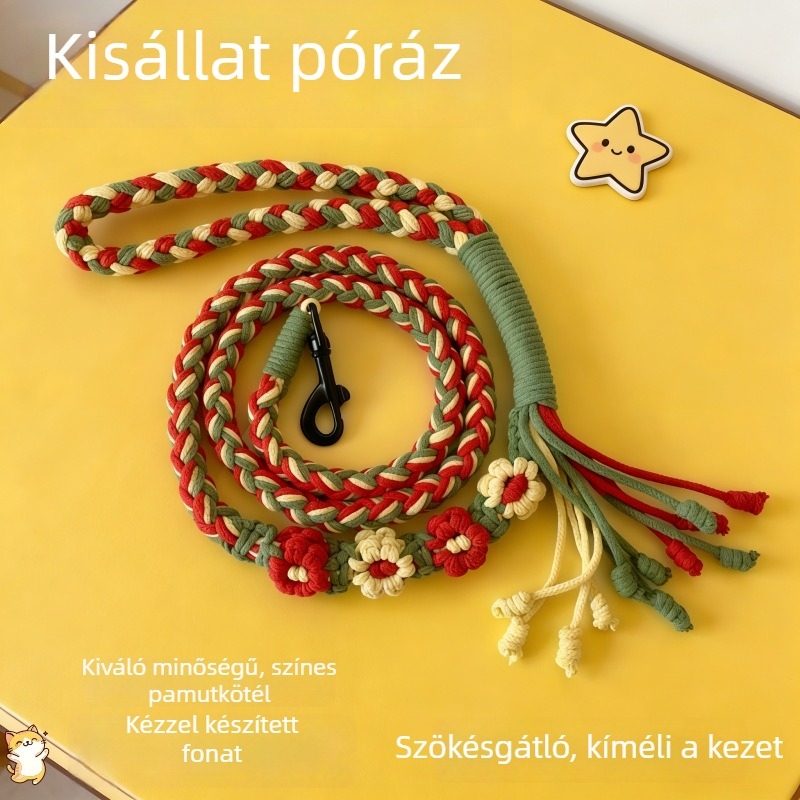 DIY szövött macska- és kutyapóráz közepes és nagytestű állatok számára