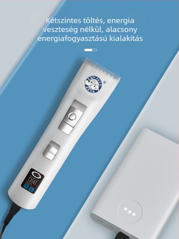 Laiwang Brothers PC-908 elektromos állatnyíró macskáknak, nagy LCD kijelzővel