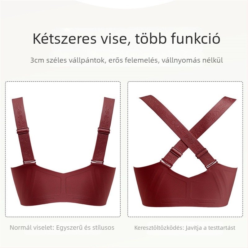 Push-Up melltartó előre záródó, acélhurok nélküli, állítható, 3/4 kosár, vékony formázott kosár
