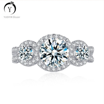 Moissanite gyűrű 1,25 ct, 925-ös ezüst, geometriai dizájn, elektroplatált