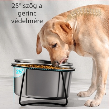 Rozsdamentes acélból készült kutya tál, csúszásmentes, lassú etetés, 2 az 1-ben kialakítás