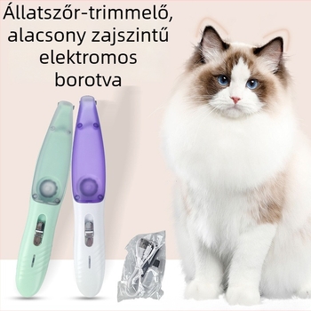 Háziállatok mancsainak szőrzetvágója - újratölthető, beépített porgyűjtővel, alacsony zajszint, elektromos trimming macskáknak és kutyáknak