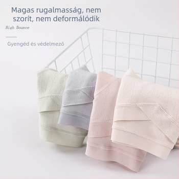 Pamut antibakteriális terhes bugyi, alacsony derék, hasat támogató, légáteresztő és rugalmas, közép- és késői terhességre, nagy méret