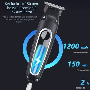 V-839 Elektromos hajvágó – újratölthető, kefemotor, rozsdamentes acél pengék, beépített 1200–2000mAh akkumulátor, spray bevonatú ház, általános használatra, nem vízálló