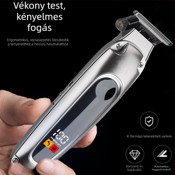 V-839 Elektromos hajvágó – újratölthető, kefemotor, rozsdamentes acél pengék, beépített 1200–2000mAh akkumulátor, spray bevonatú ház, általános használatra, nem vízálló