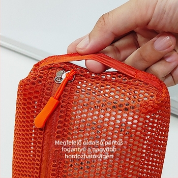 Mujl stílusú kozmetikai neszesszer, kis méretű, hordozható rúzstároló, átlátszó és lélegző