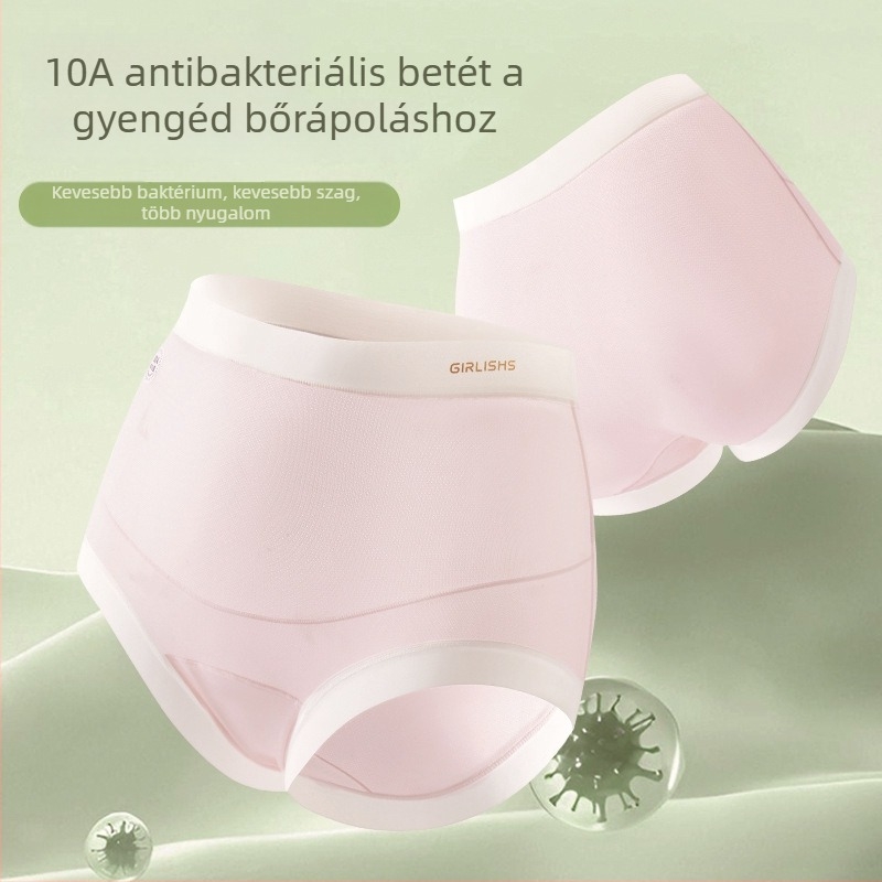 Ultra vékony terhes bugyi, nagy méret, magas derekú has támasz, antibakteriális pamut betéttel a szeméremrészen, a terhesség minden szakaszára