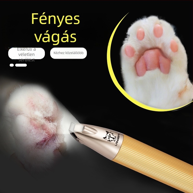Háziállatok szőrvágó készülék széles vágófejjel – Wolf Master, fémből készült, macskák és kutyák számára (arc, fül, szem, tappancs)