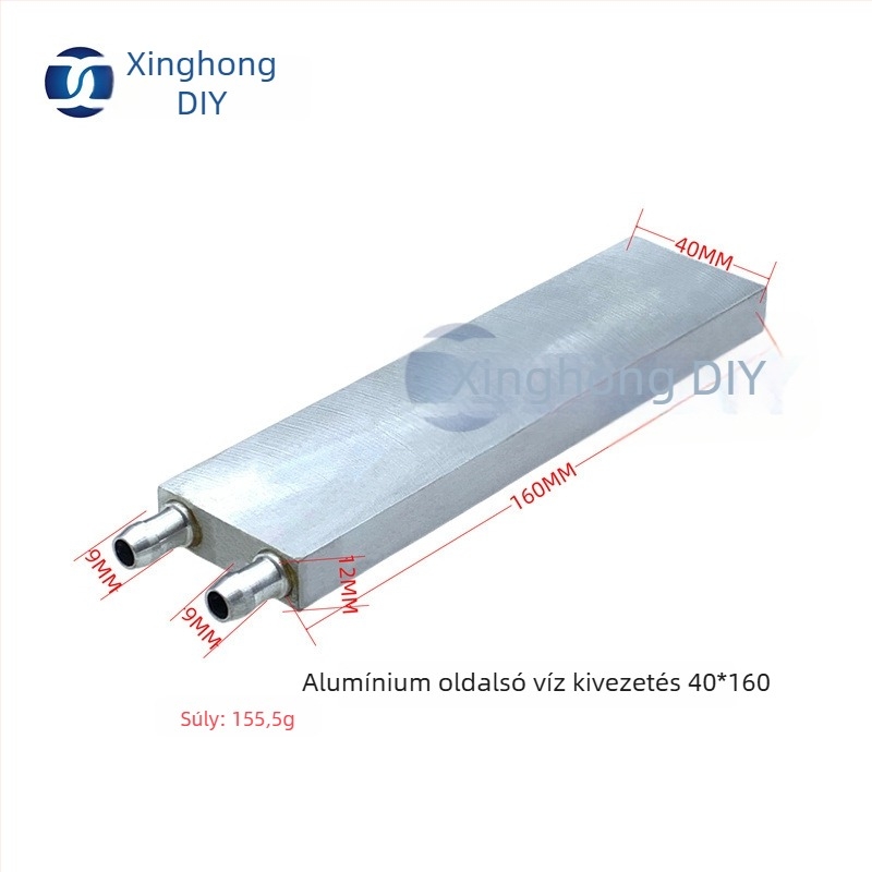 Alumínium vízhűtő fej — modell Aluminum cold head; anyag: alumínium; kompatibilis hőelvezető rendszerekkel; márka XHDIY