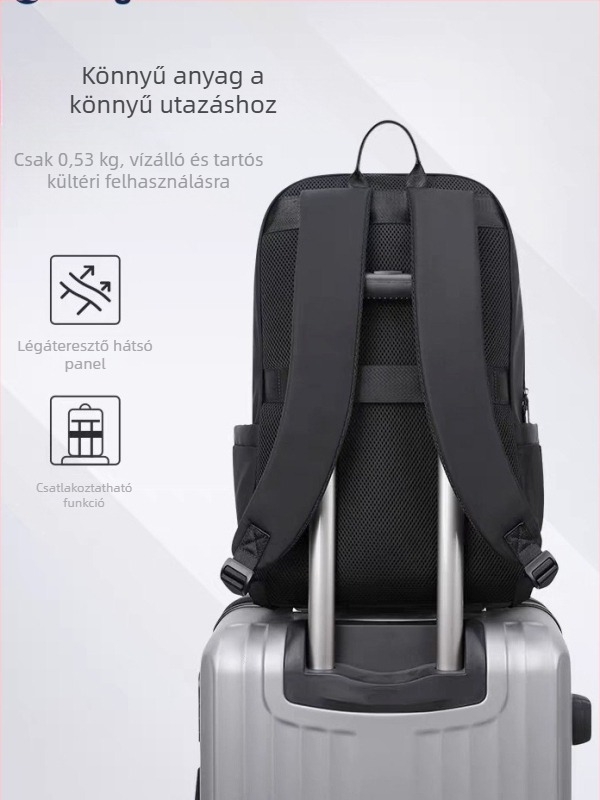 Laptop hátizsák, uniszex, poliészter, vízálló, városi minimalist Stílus, kapacitás 20–35L, kompatibil 16 hüvelykes laptophoz, ideális szabadidős utazásokhoz