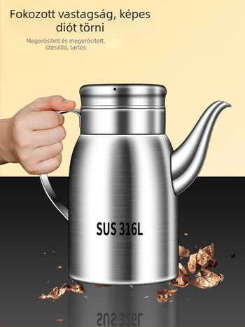 316L rozsdamentes acél olajtartó konyhához, élelmiszer-minőség, automatikus nyitás-zárás