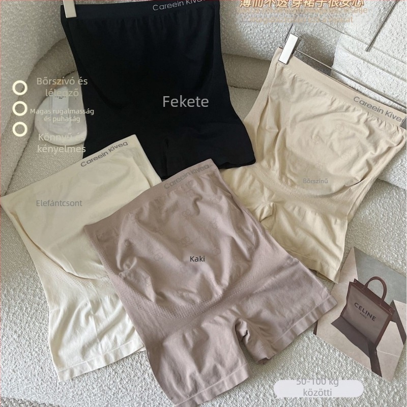 Szem nélküli terhességi alsónemű, magas derekú has-támasz, külső nylon, belső Mulberry selyem bélés, lélegző, gyorsan száradó