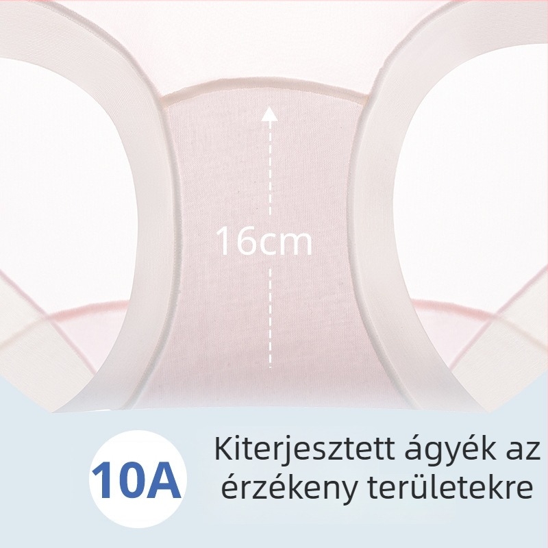 10A antibakteriális ice silk anyagú, varrat nélküli, lélegző terhességi alsónemű, hosszított pamut-kereszttel, alacsony derekú, hastámasztó, minden terhességi szakaszra és a szülés utáni időszakra