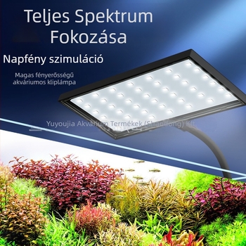 Teljes spektrumos akváriumi clamp lámpa, lágy fény, testreszabható teljesítmény, többfunkciós