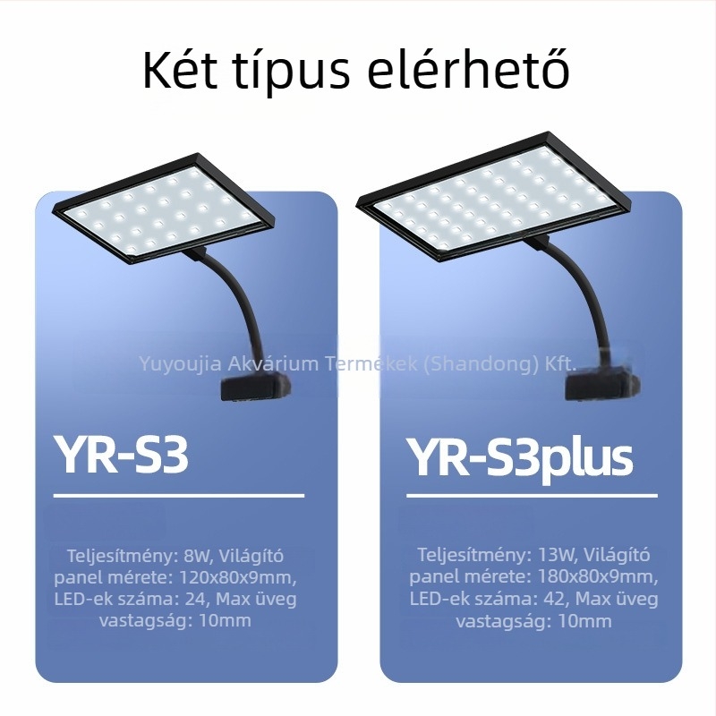 Teljes spektrumos akváriumi clamp lámpa, lágy fény, testreszabható teljesítmény, többfunkciós