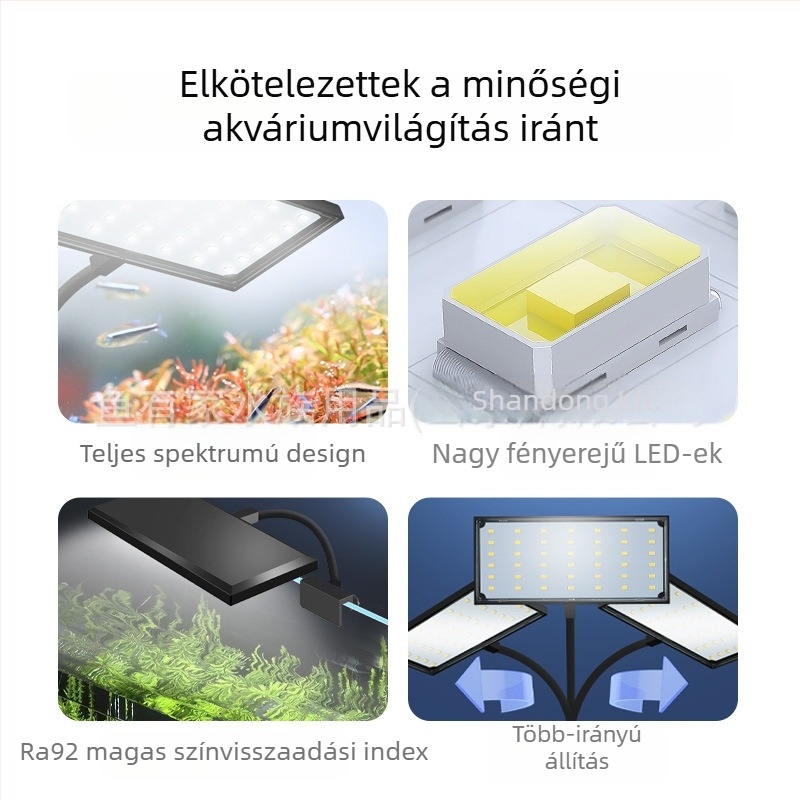 Teljes spektrumos akváriumi clamp lámpa, lágy fény, testreszabható teljesítmény, többfunkciós