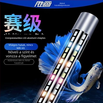 LED akváriumvilágítás, vízálló, RGB színváltó, kisméretű dekoratív lámpa akváriumhoz