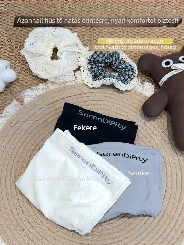 Kismama biztonsági nadrágok — két az egyben, vékony anyagú nejlon, háromnegyedes hossz, szoros szabás, tavasz–nyár