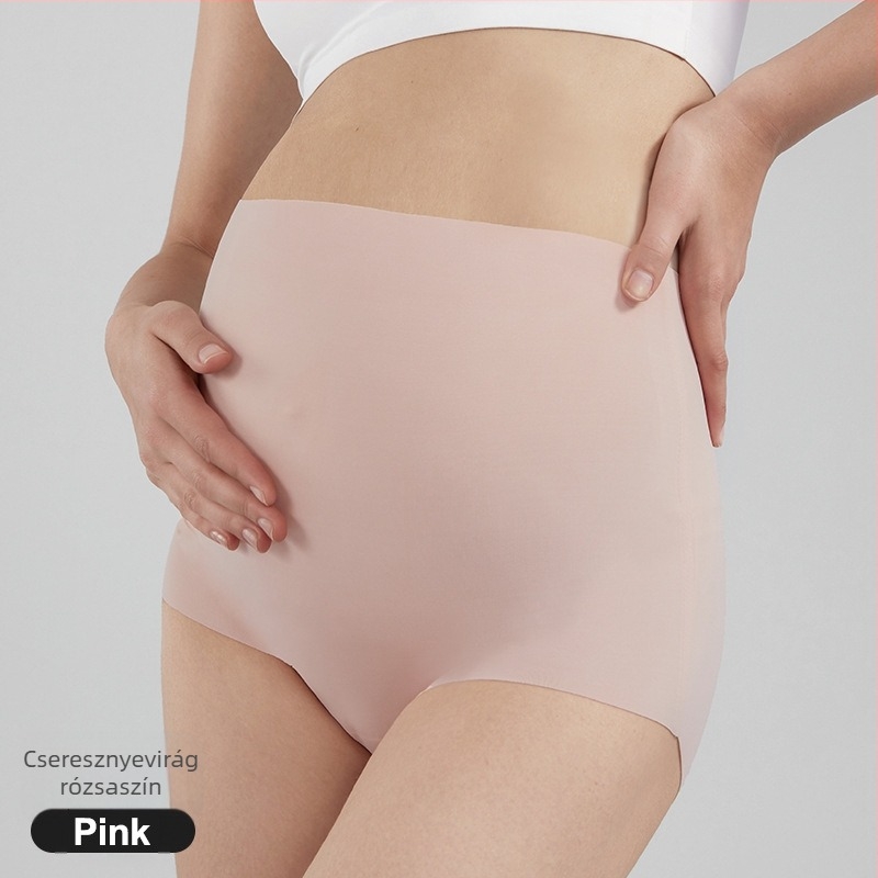 Magzatot hordozó terhességi fehérnemű, magas derekú, varrás nélküli – Nylon anyag (70–80%), belső viszkóz bélés a területén, hasi támogatás, csípőemelés