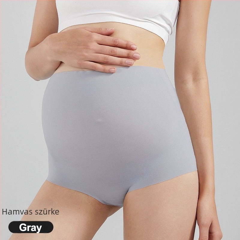 Magzatot hordozó terhességi fehérnemű, magas derekú, varrás nélküli – Nylon anyag (70–80%), belső viszkóz bélés a területén, hasi támogatás, csípőemelés