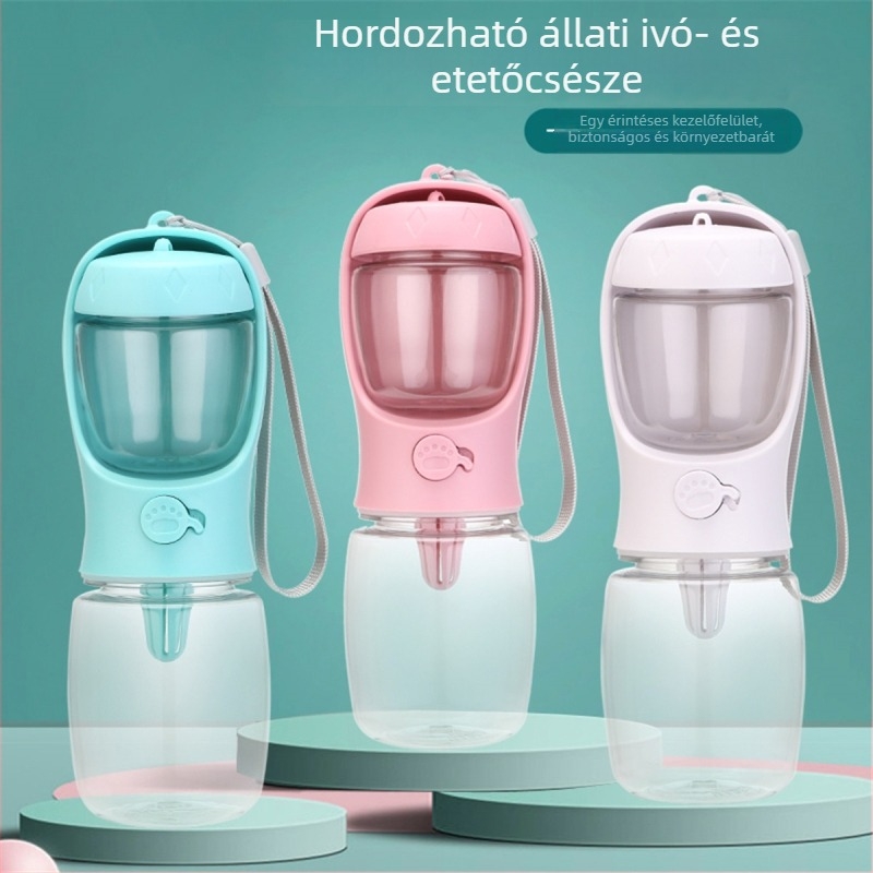 Kutya vízcsésze - hordozható műanyag, automata etetés, Zhejiang eredetű