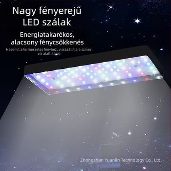 8W LED akváriumi világítás növényekhez, klipszes, állítható, teljes spektrum