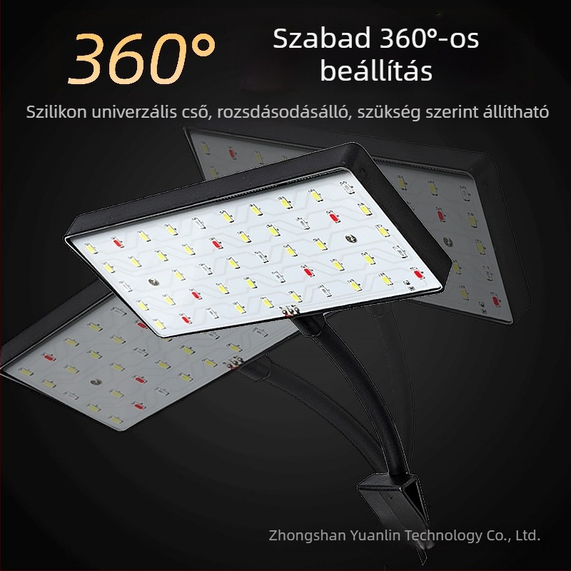 8W LED akváriumi világítás növényekhez, klipszes, állítható, teljes spektrum