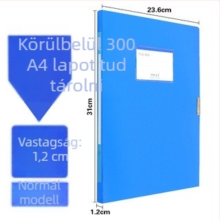 A4-es fájlbox, műanyagból, vastagított, dokumentumok és nyugták tárolására; Anyag: PP; Modellek: 2E220/2E235/2E255/2E275; Anyagvastagság: 20/35/55/75; Nyomtatott logó; Márka Intellectual Power