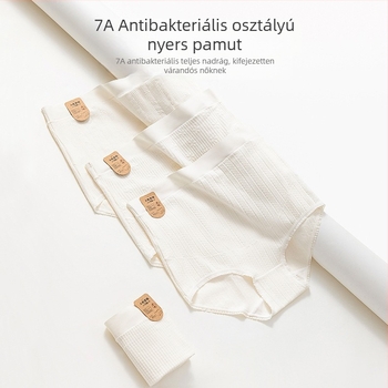 Pamut terhesnői fehérnemű antibakteriális intim résszel, varrásmentes, magas derekú, lélegző has-támasz a terhesség elejétől a végéig és a szülés után