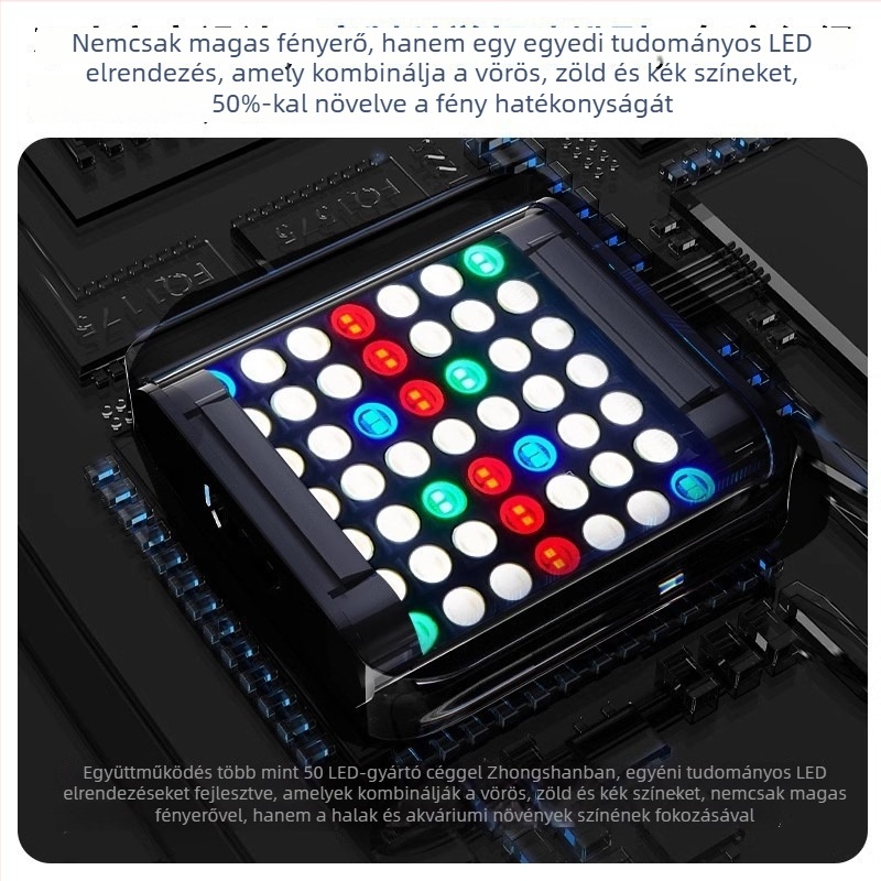 Yee akváriumi LED csőfény – WRGB teljes spektrumú vízi növényekhez, alumíniumötvözet test, 35W, 1,4 kg
