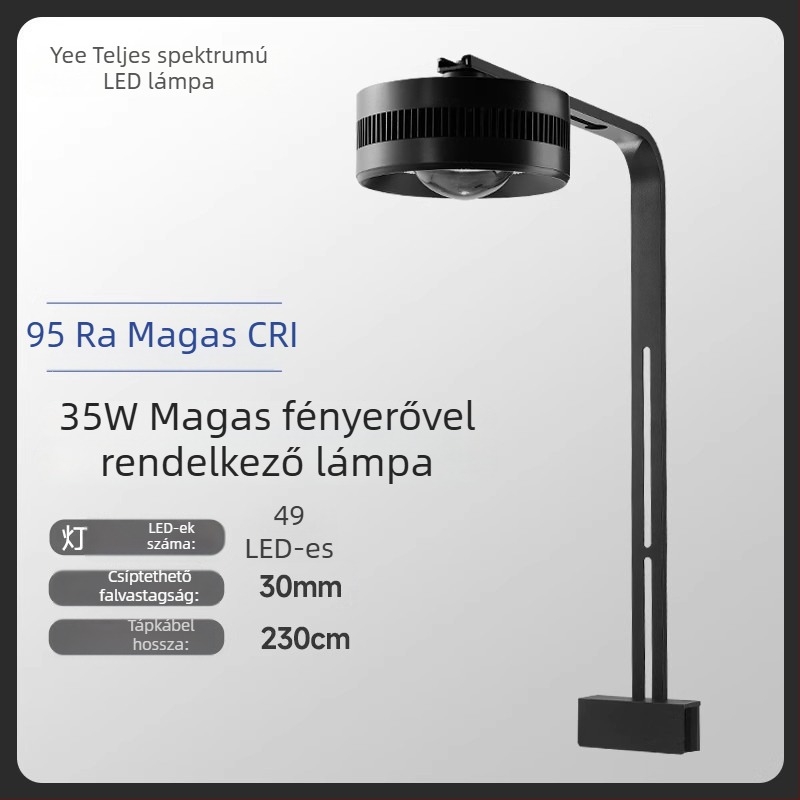 Yee akváriumi LED csőfény – WRGB teljes spektrumú vízi növényekhez, alumíniumötvözet test, 35W, 1,4 kg