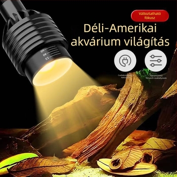 Dél-amerikai stílusú akvárium LED klipsz világítás, alumínium test, állítható fókusz, 8–18W