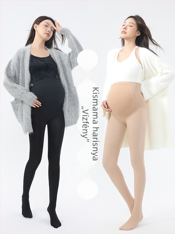 Várandó harisnya fleece belsővel, téli meleg, rugalmas, állítható has-támasz